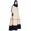 Two pieces designer Irani kaftan- Beige-Black Two pieces designer Irani kaftan- Beige-Black